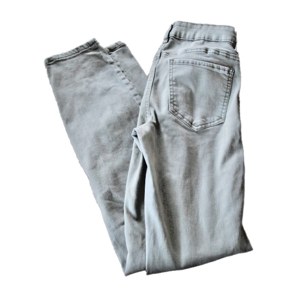 Rue 21 Distressed Skinny Jeans Womens Size 0 Green Low Rise Denim Pants Juniors